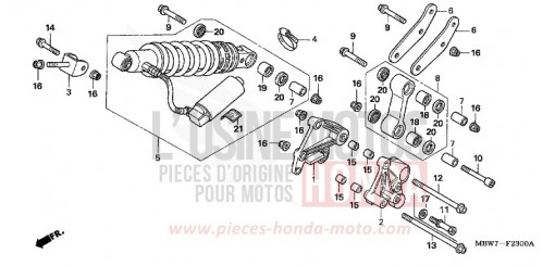 KISSEN, HINTEN CBR600F5 de 2005